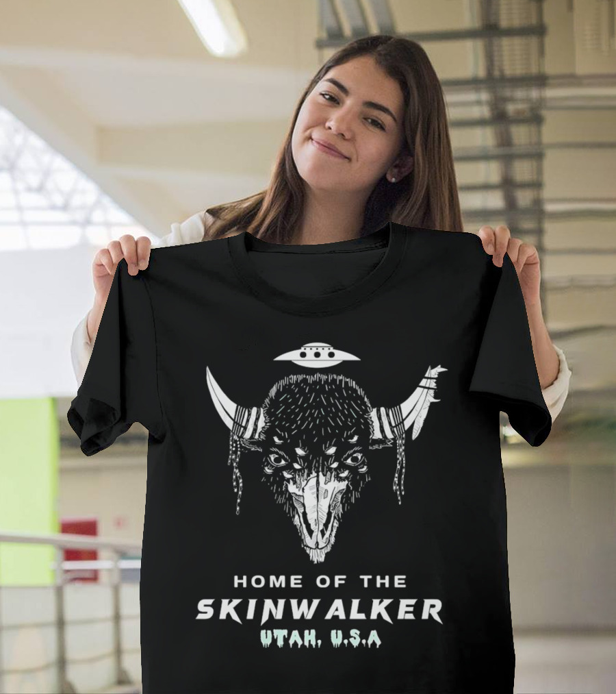 Home Of The Skinwalker Utah USA Alien Buffalo Spirit T-Shirt