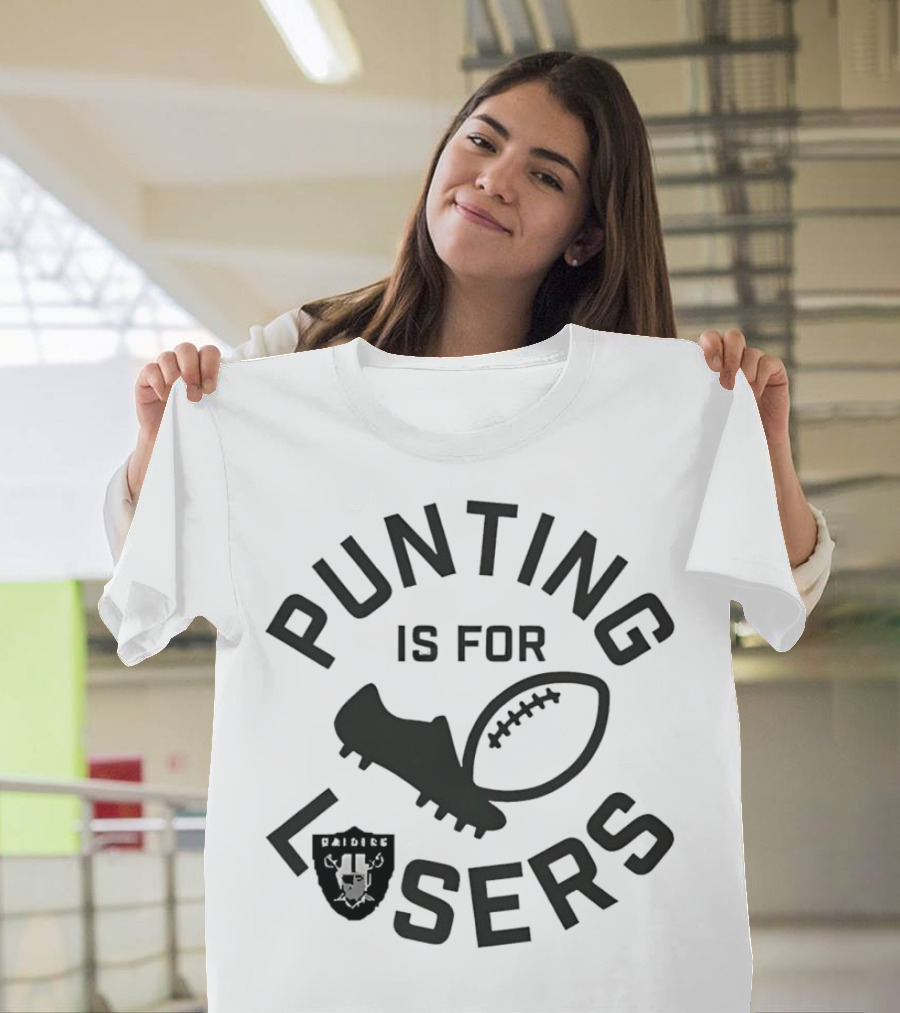 Punting Is For Lasers Las Vegas Raiders Football T-Shirt