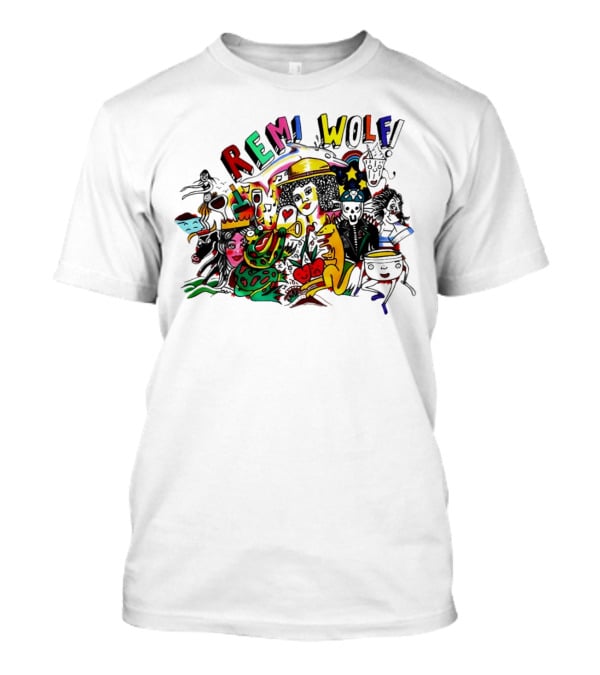 Big Ideas Remi Wolf Colorful Doodle Animation T-Shirt