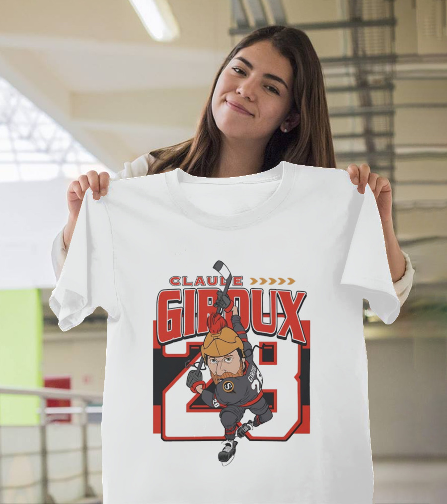Claude Giroux Ottawa Senators Hockey Caricature Number 28 T-Shirt