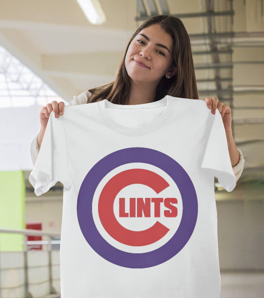 Clints Big C Chicago Cubs Logo Parody Purple Circle T-Shirt