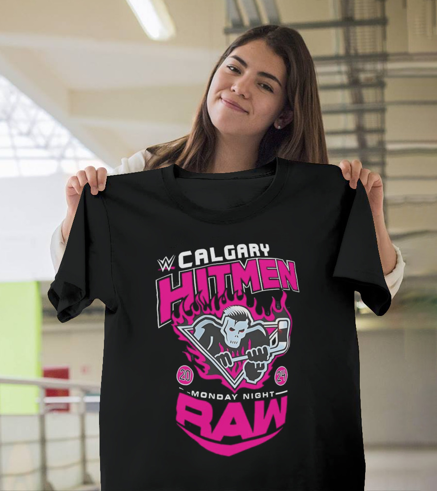 WWE Calgary Hitmen Monday Night Raw Hockey T-Shirt