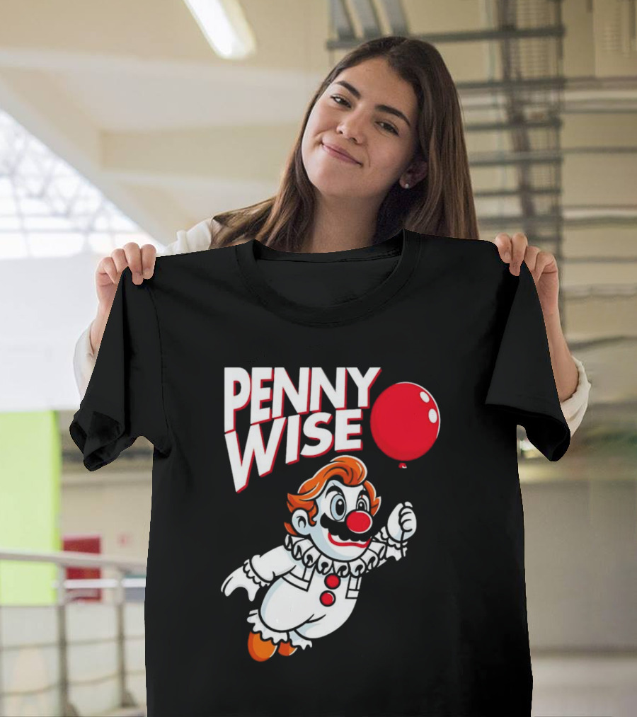 Pennywise Mario Mashup with Red Balloon T-Shirt