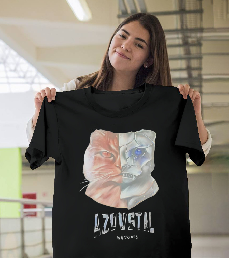 Azovstal Warriors Cat Dual Face Fusion T-Shirt