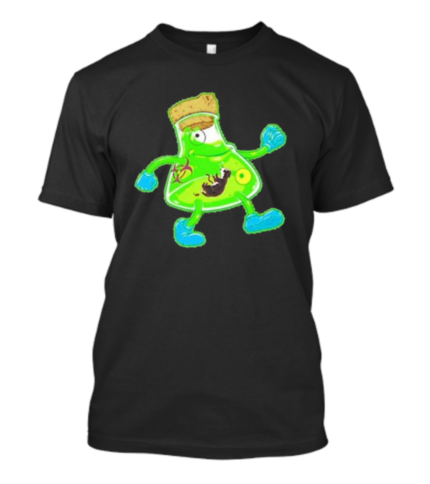 Toxic Soy Monster Beaker Creature With Biohazard T-Shirt