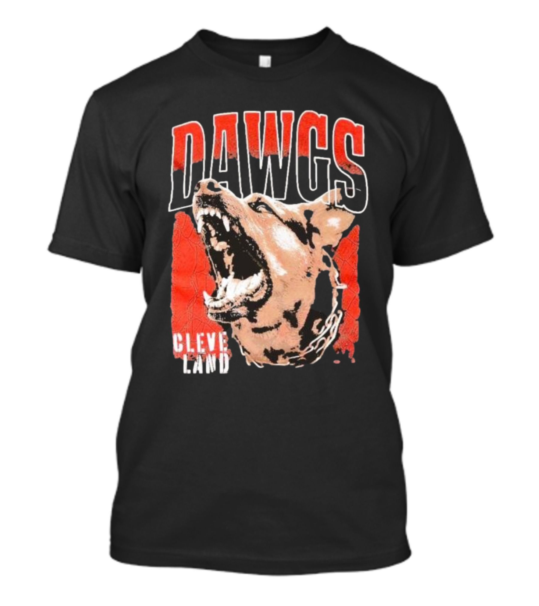 DAWGS Cleveland Browns Vintage Retro Fierce Dog T-Shirt