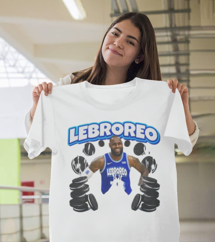 LeBrOreo LeBron James Blue Basketball Jersey Oreo Cookies T-Shirt