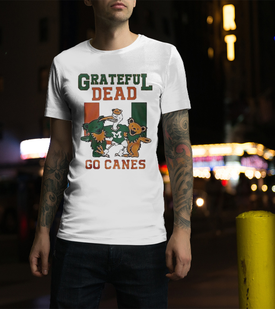 Grateful Dead Miami Hurricanes Go Canes Bears T-Shirt
