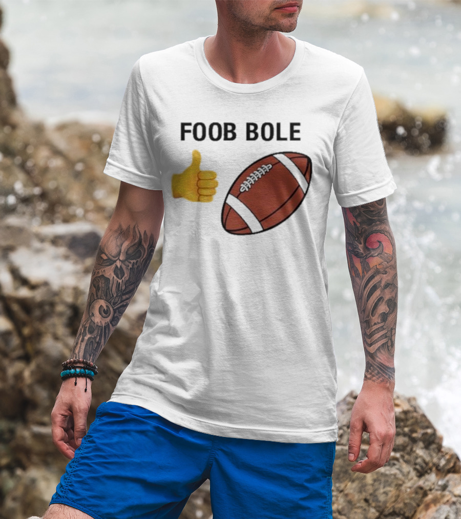 Foob Bole Football Thumb Up Emoji Brown Ball T-Shirt