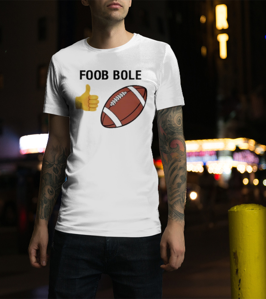 Foob Bole Football Thumb Up Emoji Brown Ball T-Shirt