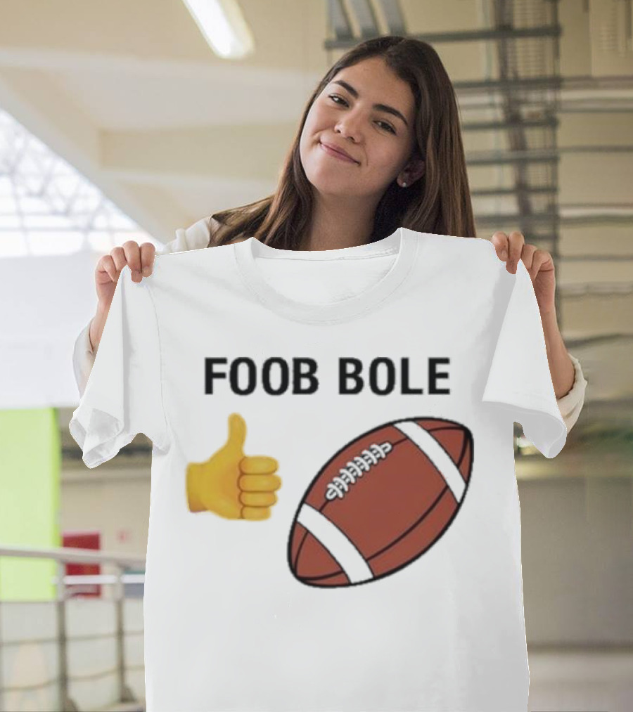 Foob Bole Football Thumb Up Emoji Brown Ball T-Shirt