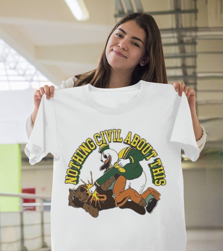 Nothing Civil About This Oregon Duck Knocks Out Oregon State Beavers T-Shirt