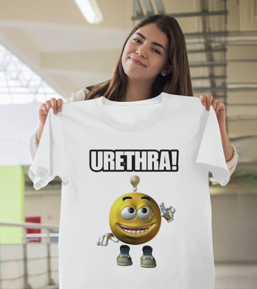Urethra Eureka Smiling Emoji With Lightbulb Moment T-Shirt
