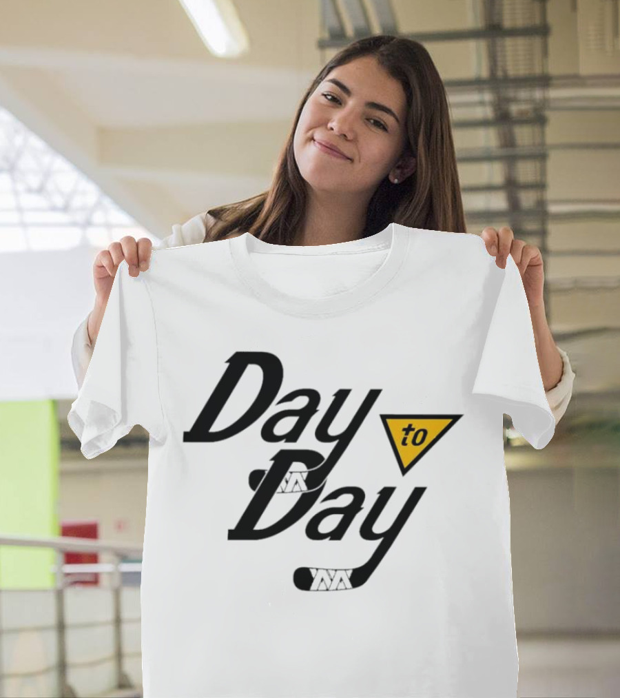 Day to Day Pittsburgh Penguins Hockey Stick Triangle T-Shirt