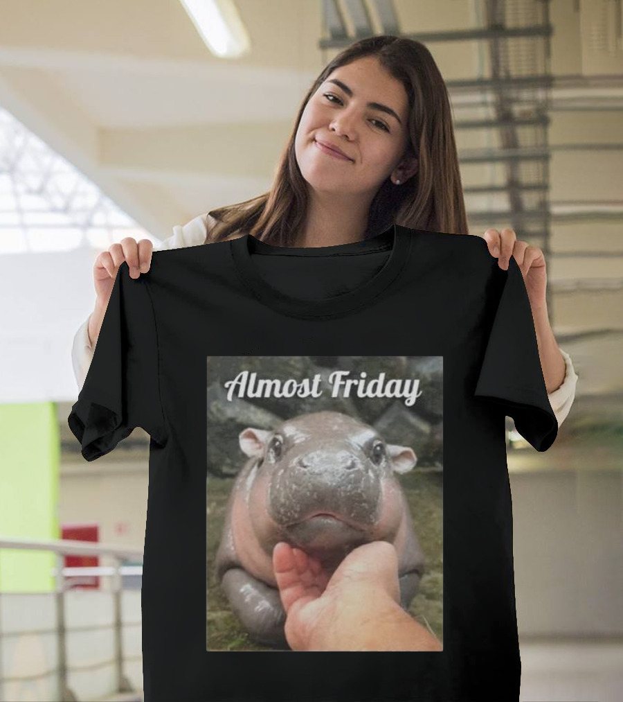 Almost Friday Cute Baby Hippo T-Shirt