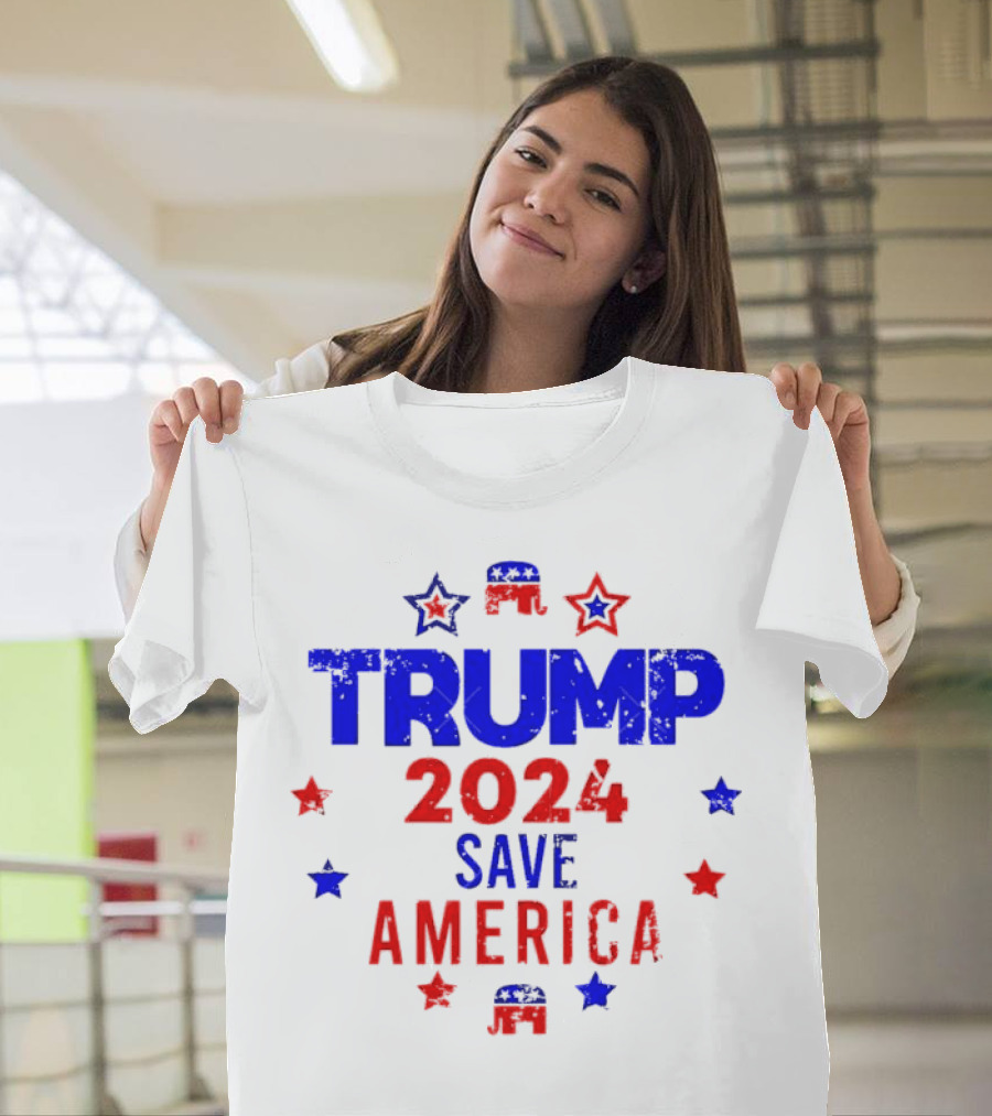 Trump 2024 Save America Elephant Republican T-Shirt