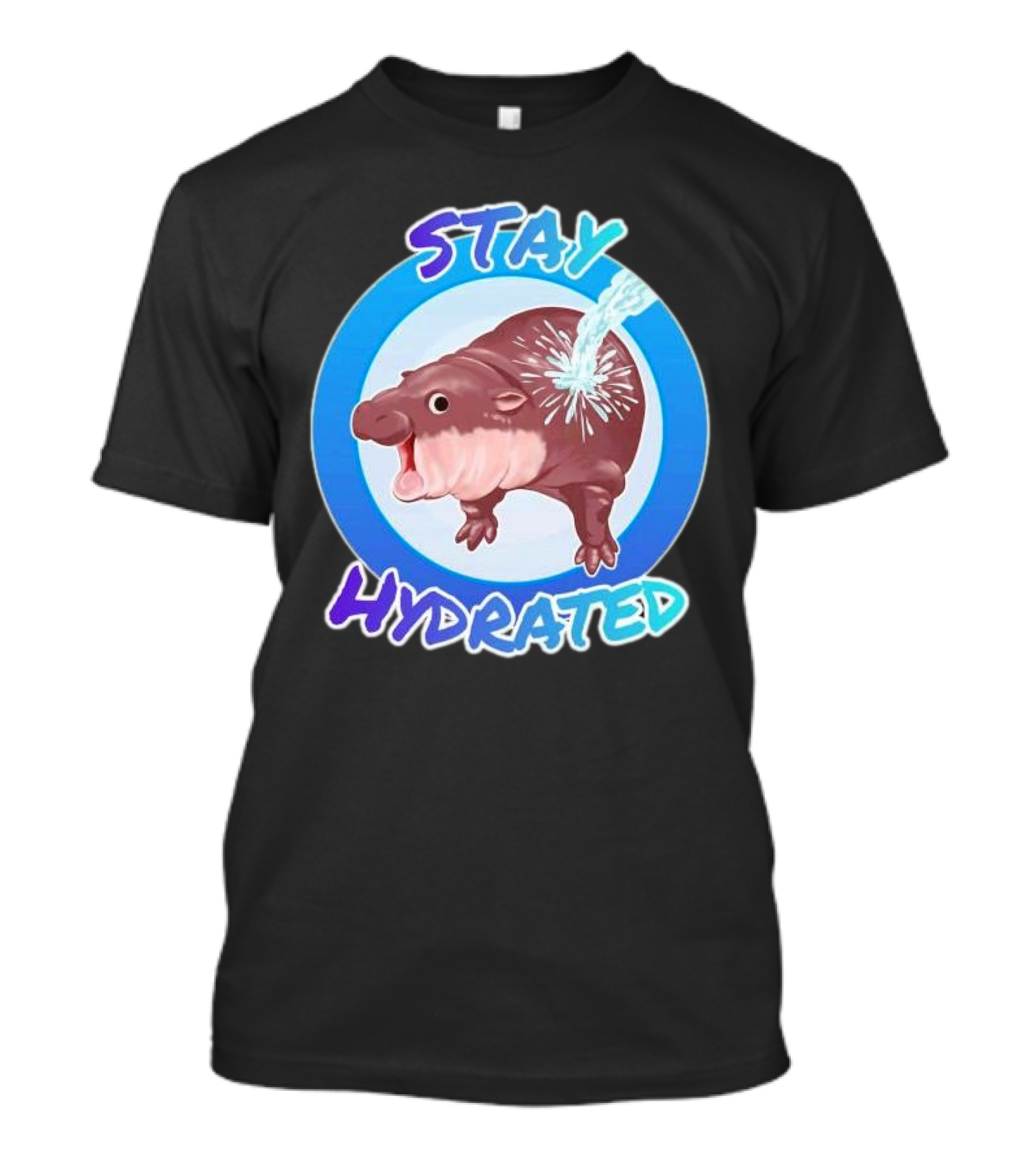 Stay Hydrated Baby Hippo Moo Deng T-Shirt