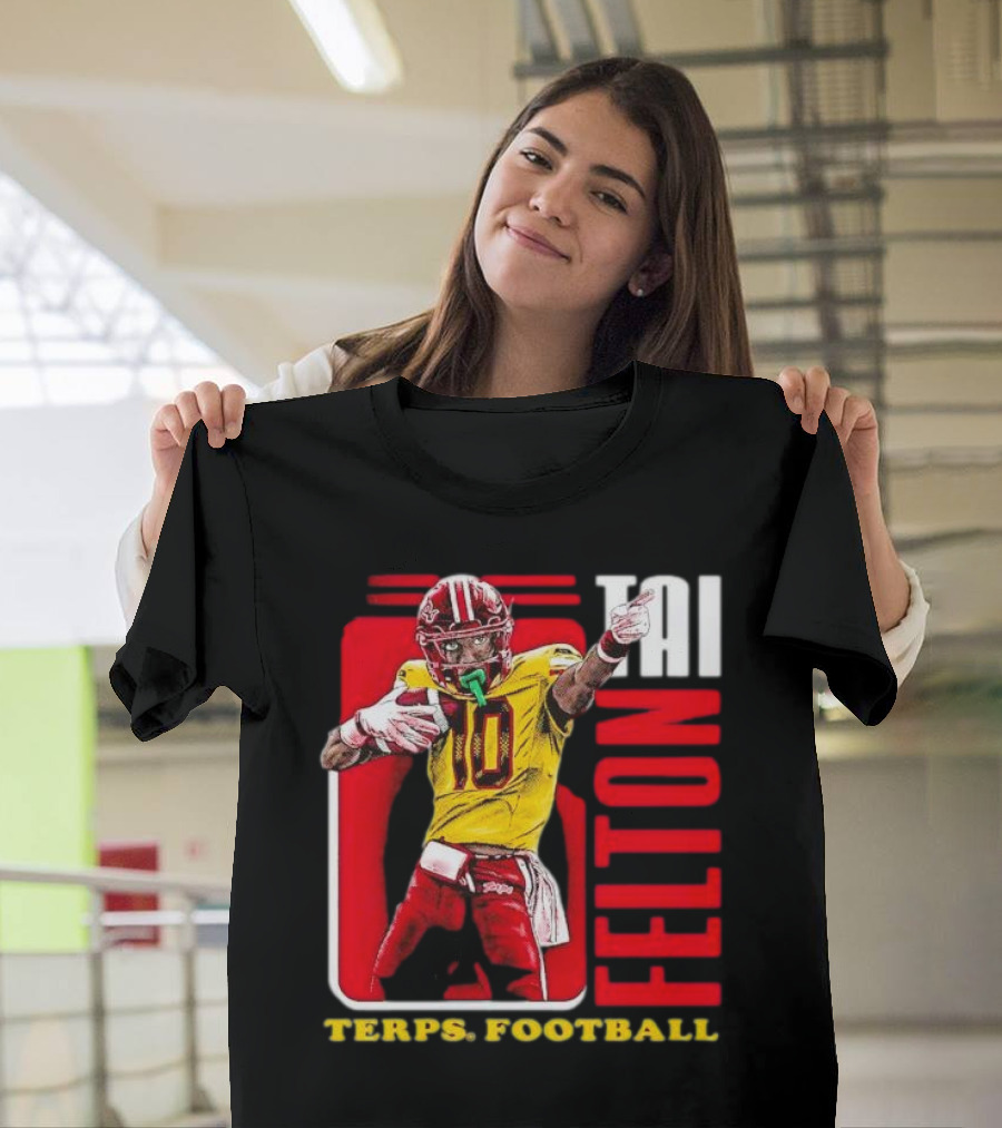 Tai Felton Terps Football Maryland Terrapins Retro 90s T-Shirt
