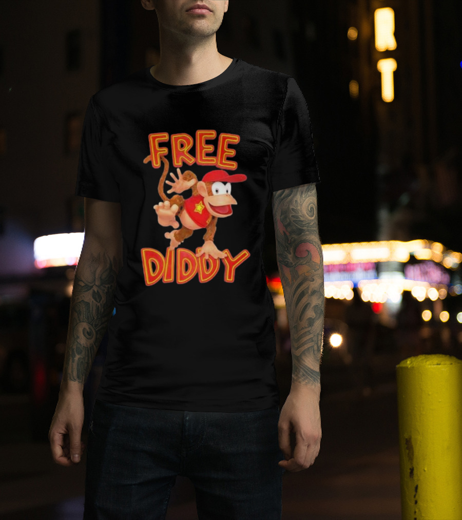 Free Diddy Kong Nintendo Character T-Shirt