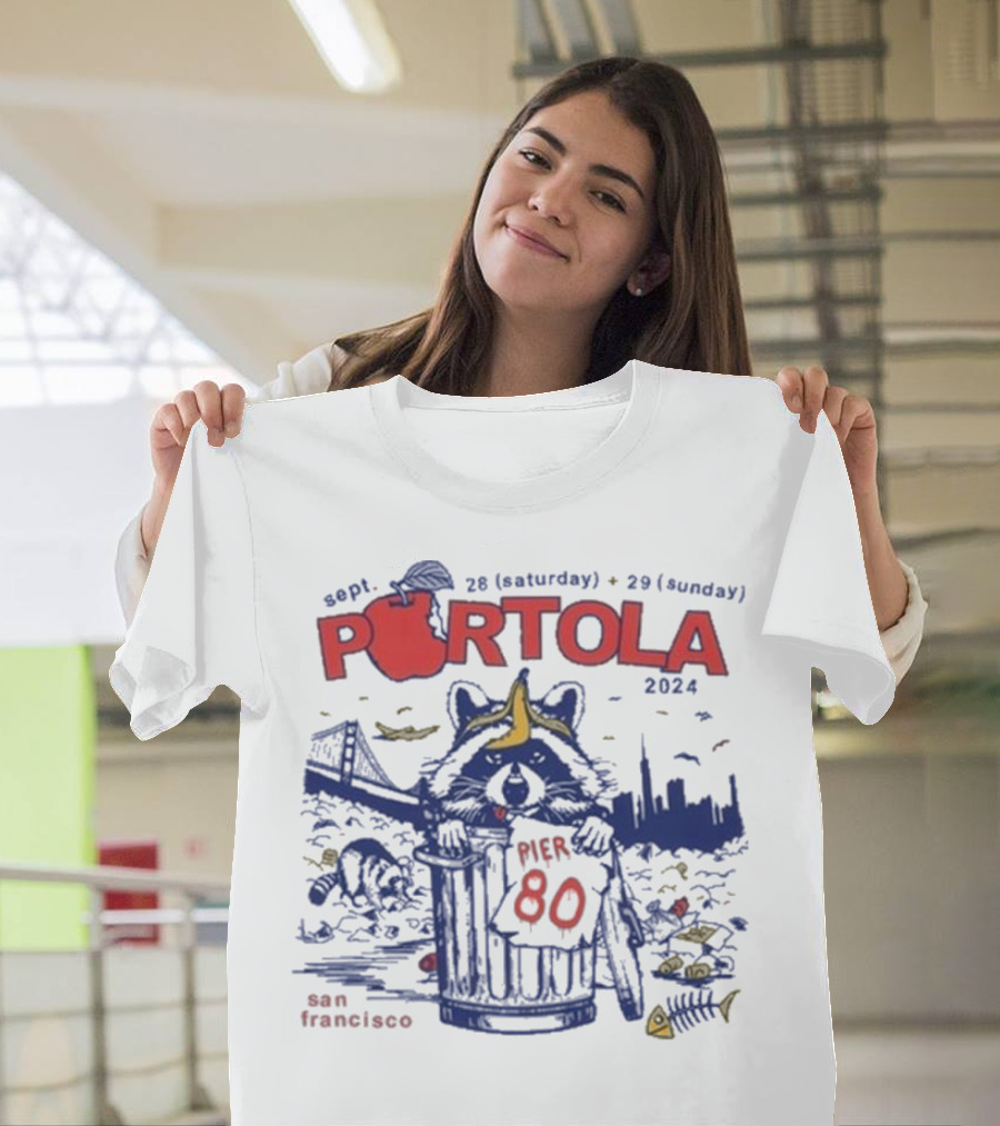 Sept 28-29 San Francisco Portola 2024 Pier 80 Raccoon Lineup T-Shirt
