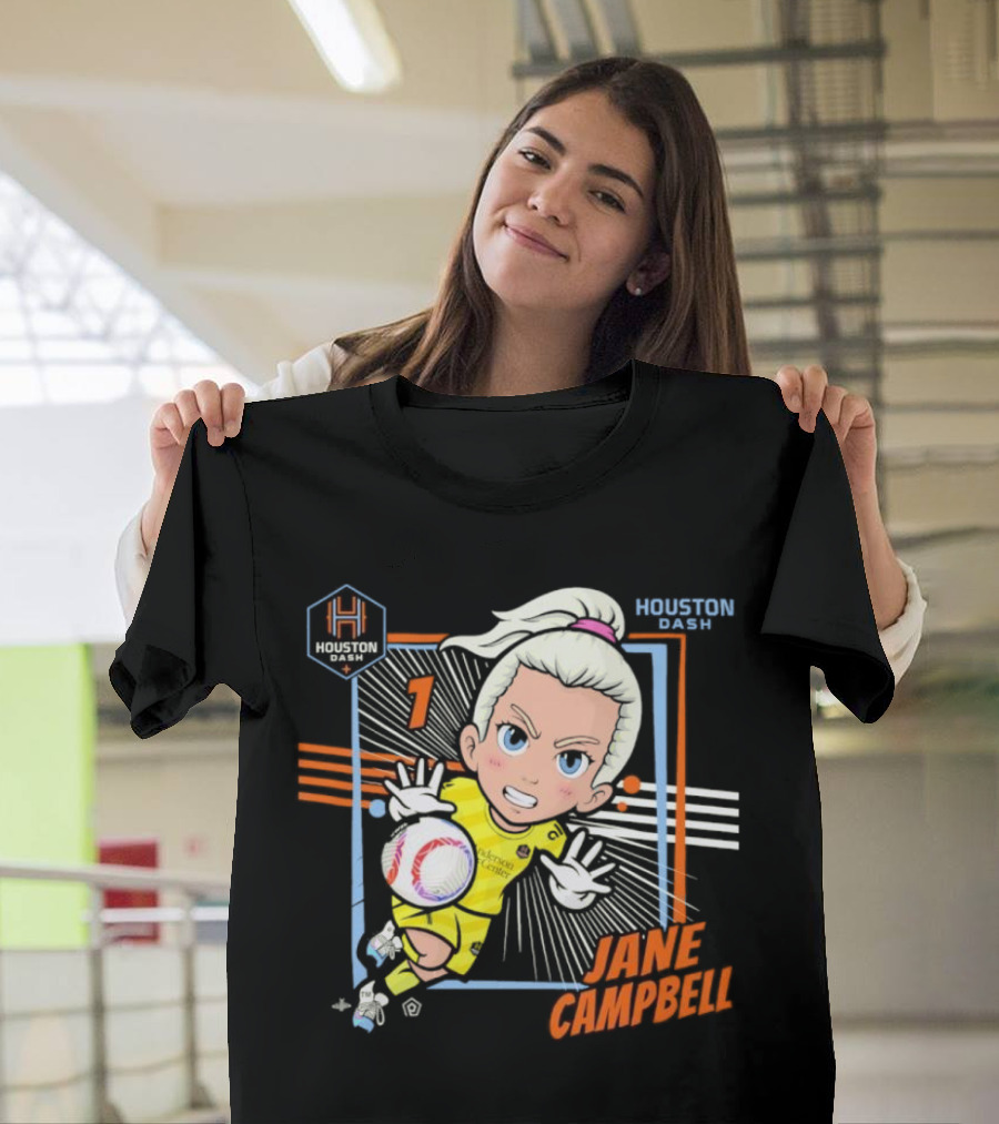 Houston Dash Jane Campbell Chibi Soccer Art 1 T-Shirt