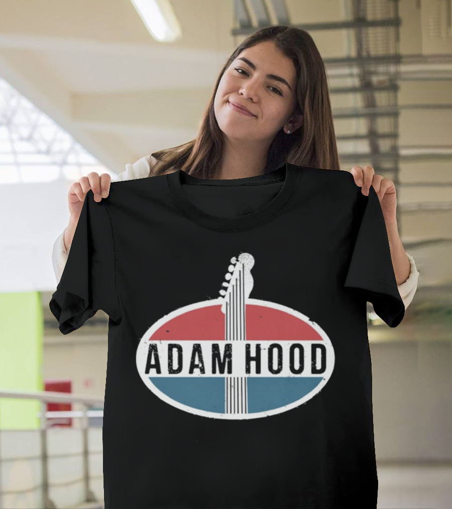 Adam Hood Vintage Guitar Headstock Oval Sign T-Shirt