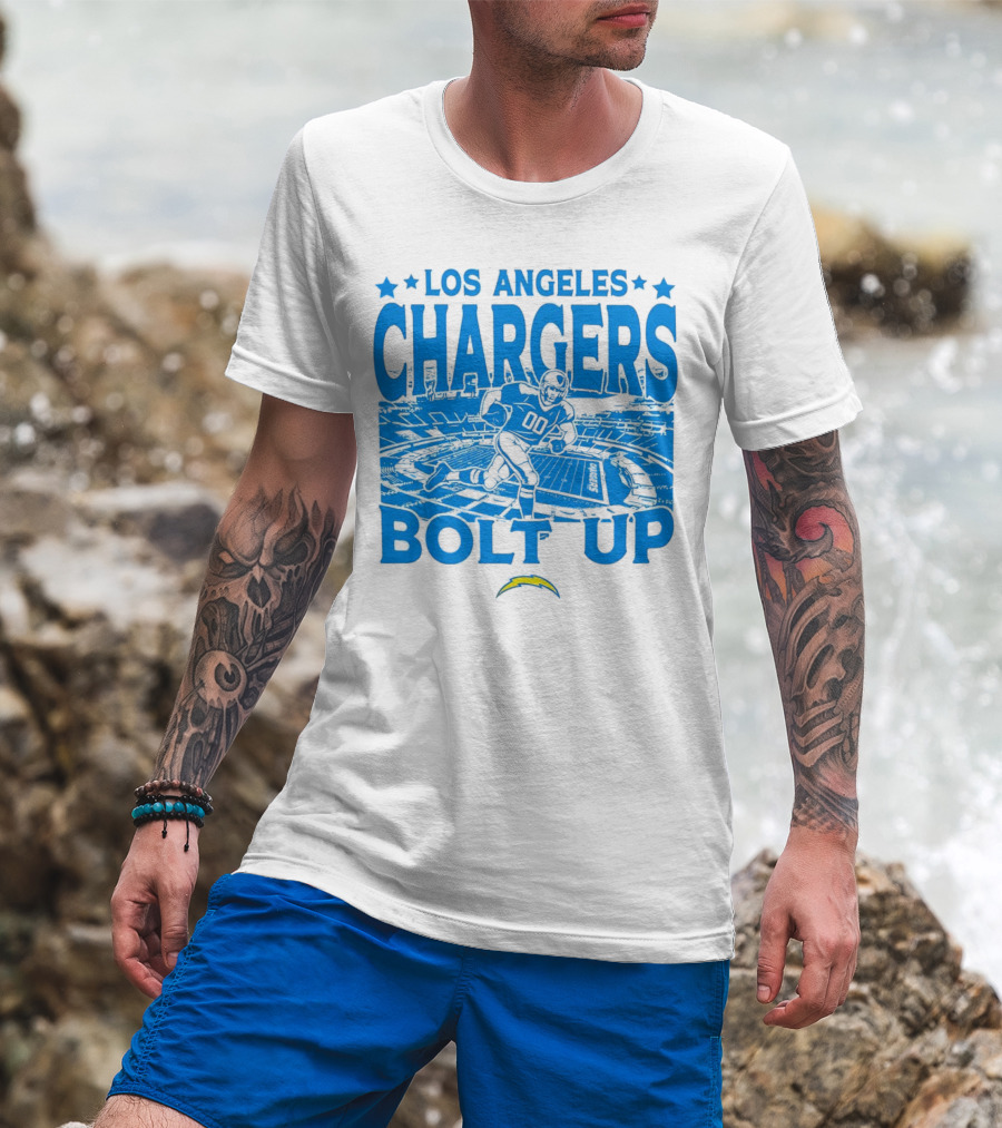 Los Angeles Chargers Bolt Up Gameday Football Stadium T-Shirt