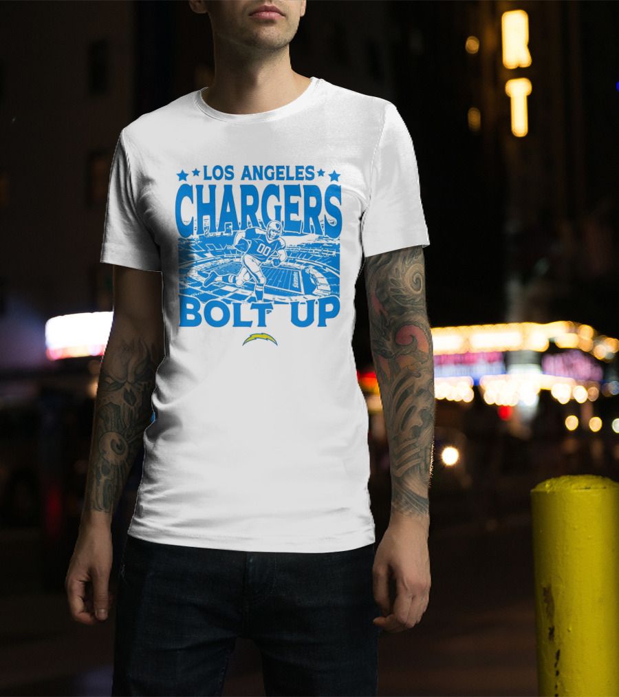 Los Angeles Chargers Bolt Up Gameday Football Stadium T-Shirt