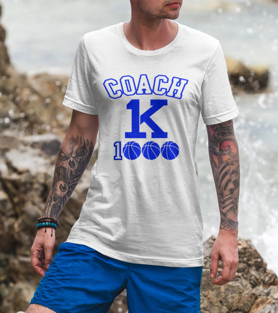 Coach K 1000 Wins Basketball Achievement T-Shirt