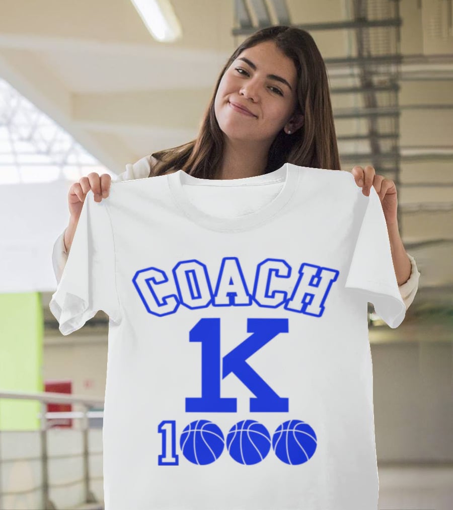 Coach K 1000 Wins Basketball Achievement T-Shirt