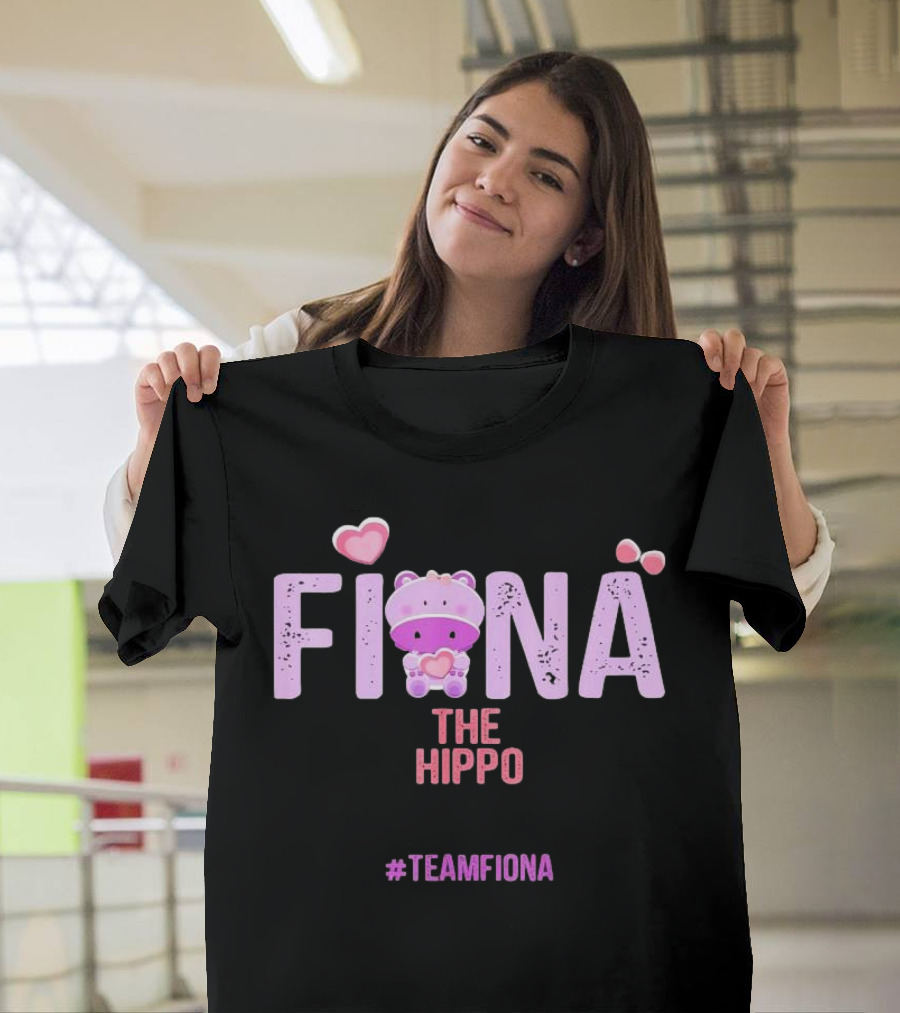 Fiona the Hippo Heart Pink #TeamFiona T-Shirt