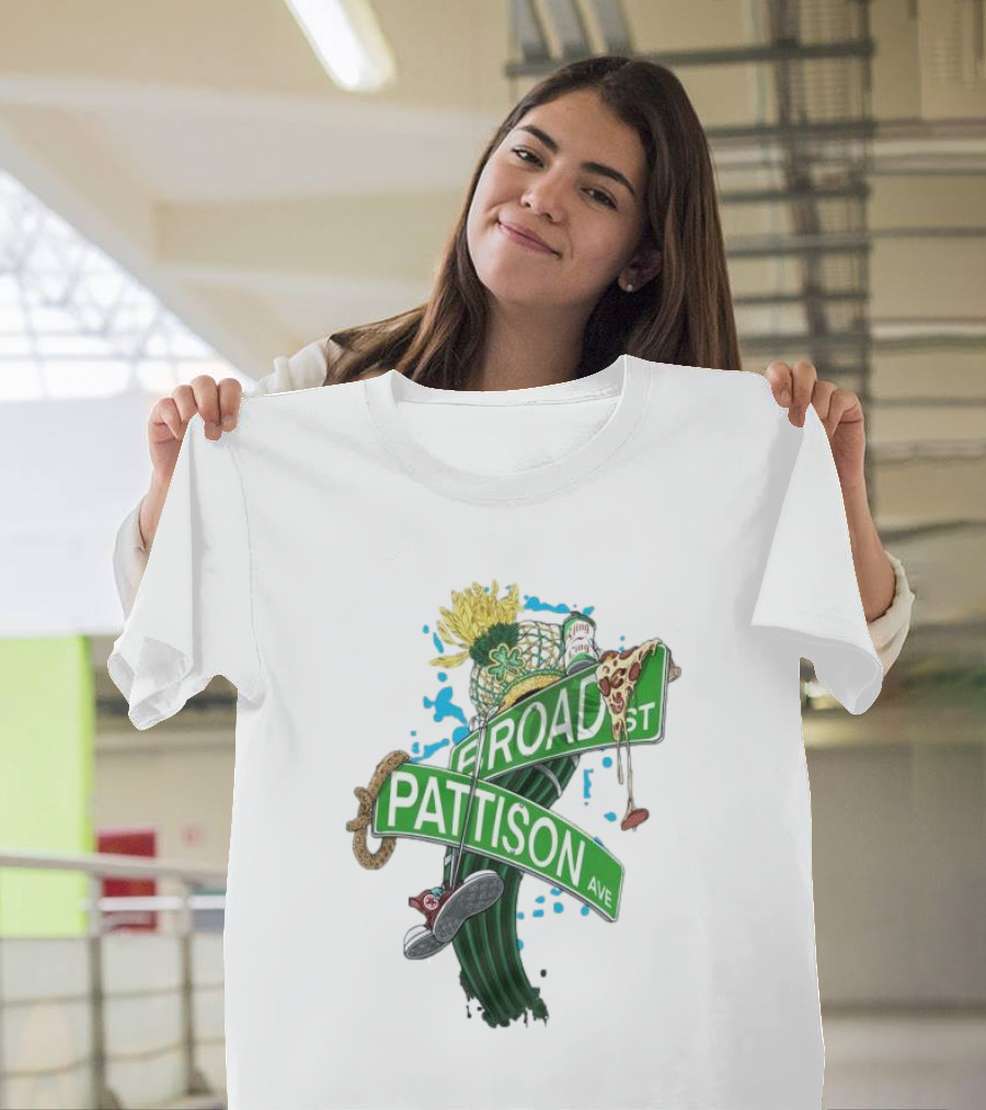 Broad And Pattison Ave Philly Sports With Icons Of Philadelphia Sports And Culture T-Shirt
