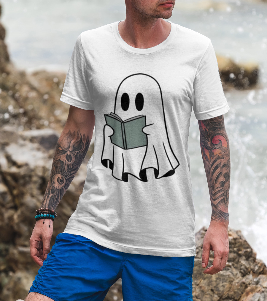 Fantôme Ghost Reading Book T-Shirt