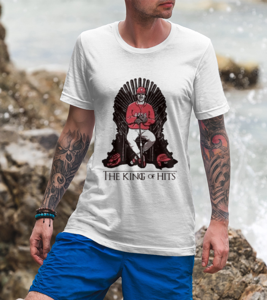 Pete Rose 4256 The King Of Hits Game Of Thrones Chair MLB Baseball T-Shirt
