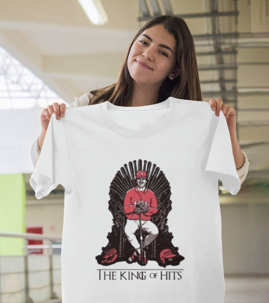 Pete Rose 4256 The King Of Hits Game Of Thrones Chair MLB Baseball T-Shirt