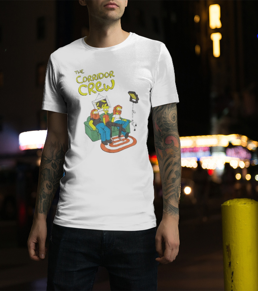 The Corridor Crew Couch Animation Characters With Lighting Equipment T-Shirt