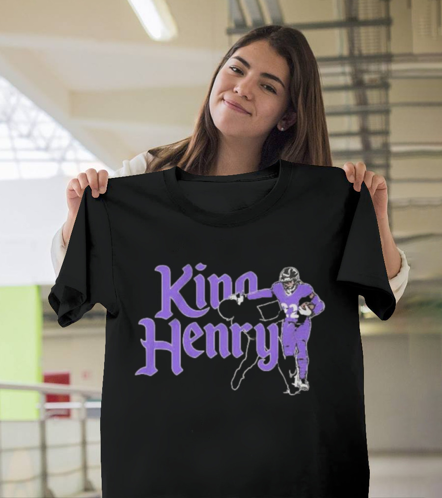 King Henry Derrick Henry Baltimore Ravens Player Number 22 T-Shirt