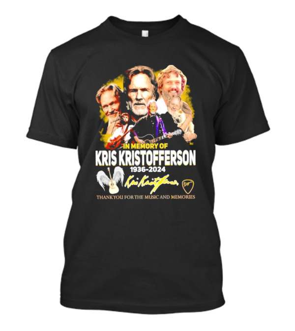 In Memory Of Kris Kristofferson 1936-2024 Thank You For The Music And Memories T-Shirt