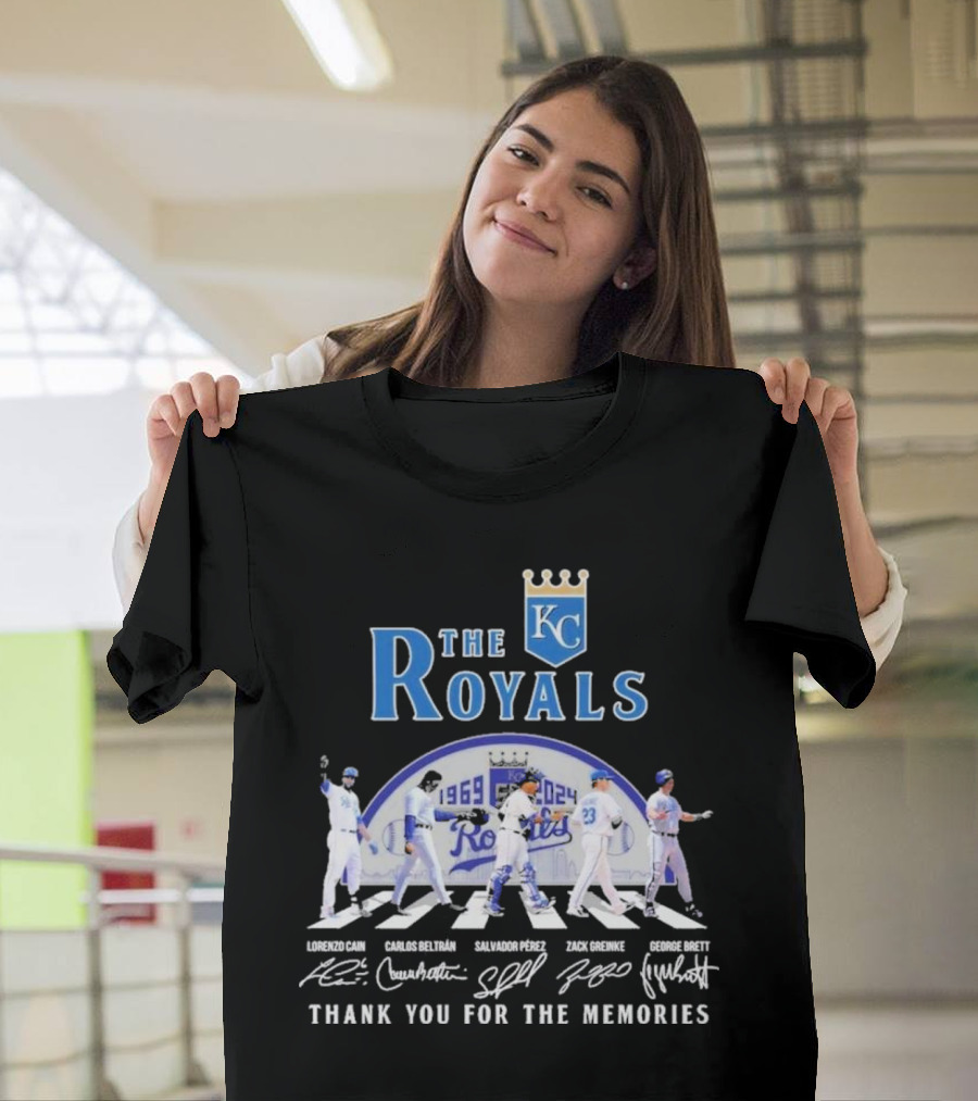 The Royals Kansas City Baseball Legends 1969-2024 Thank You For The Memories T-Shirt