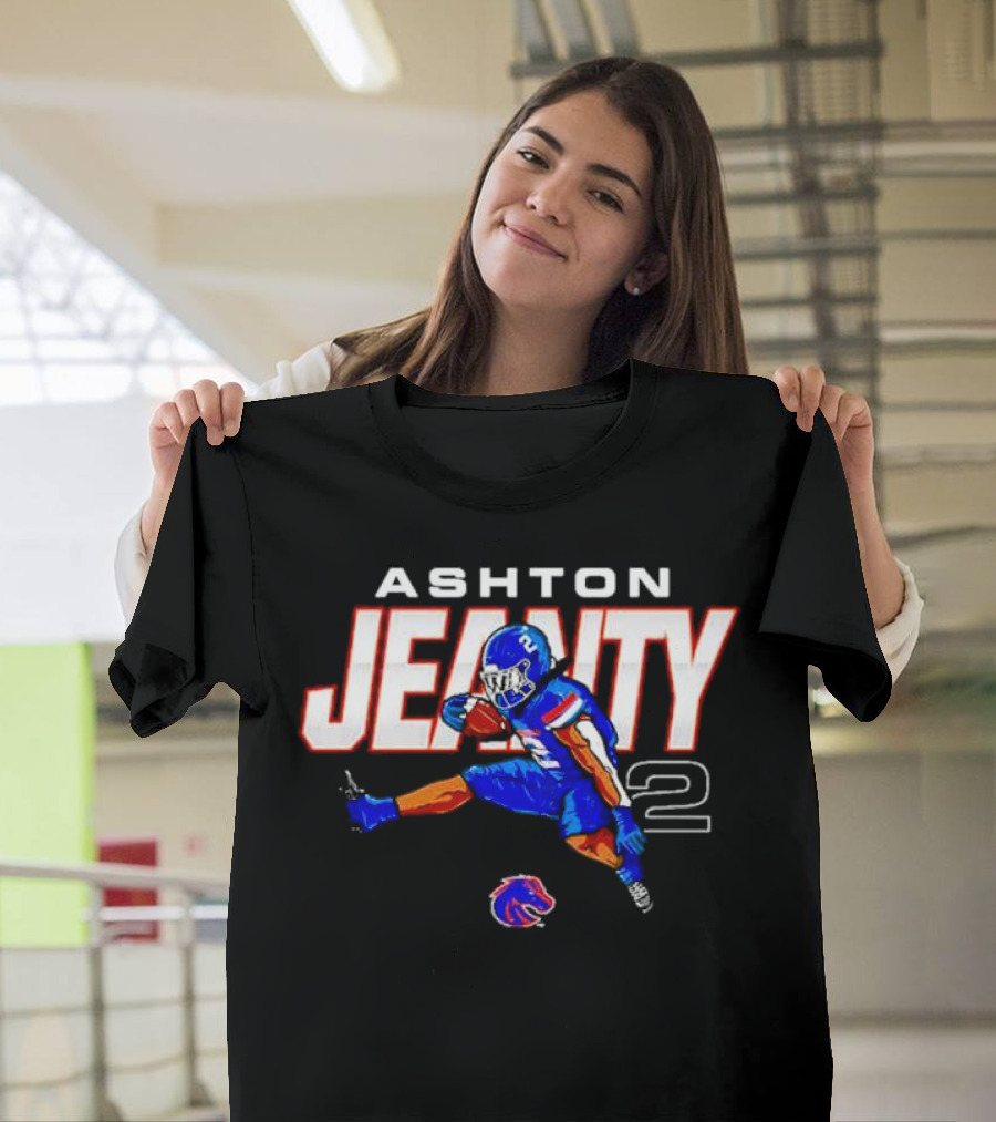 ASHTON JEANTY 2 Boise State Broncos Player Cartoon T-Shirt