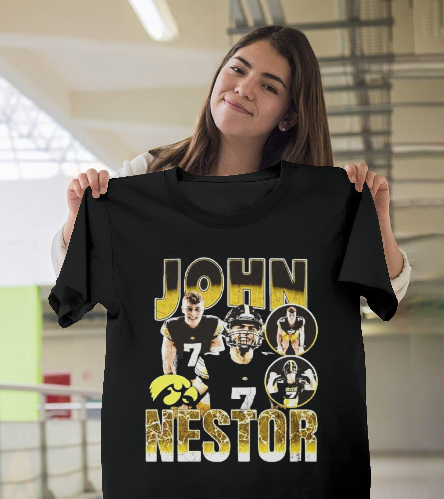 John Nestor Number 7 Iowa Hawkeyes T-Shirt