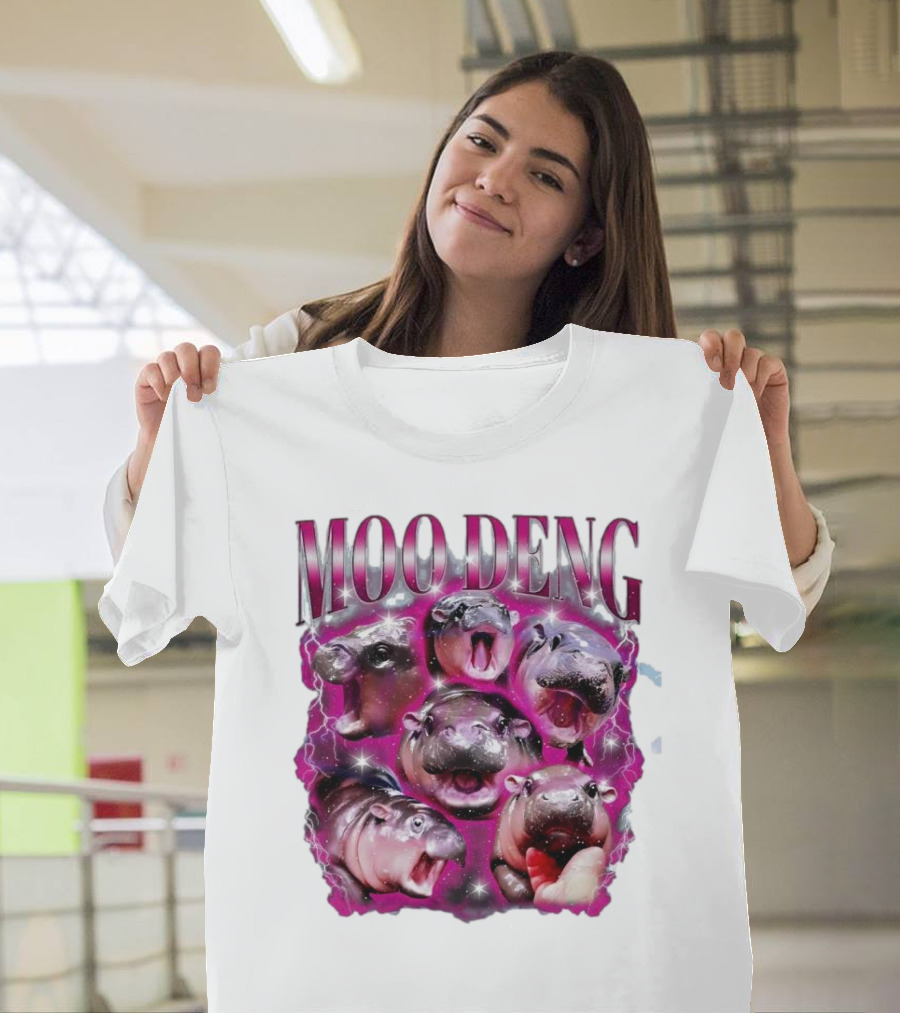 Moo Deng Hippo Humor Sublimation T-Shirt