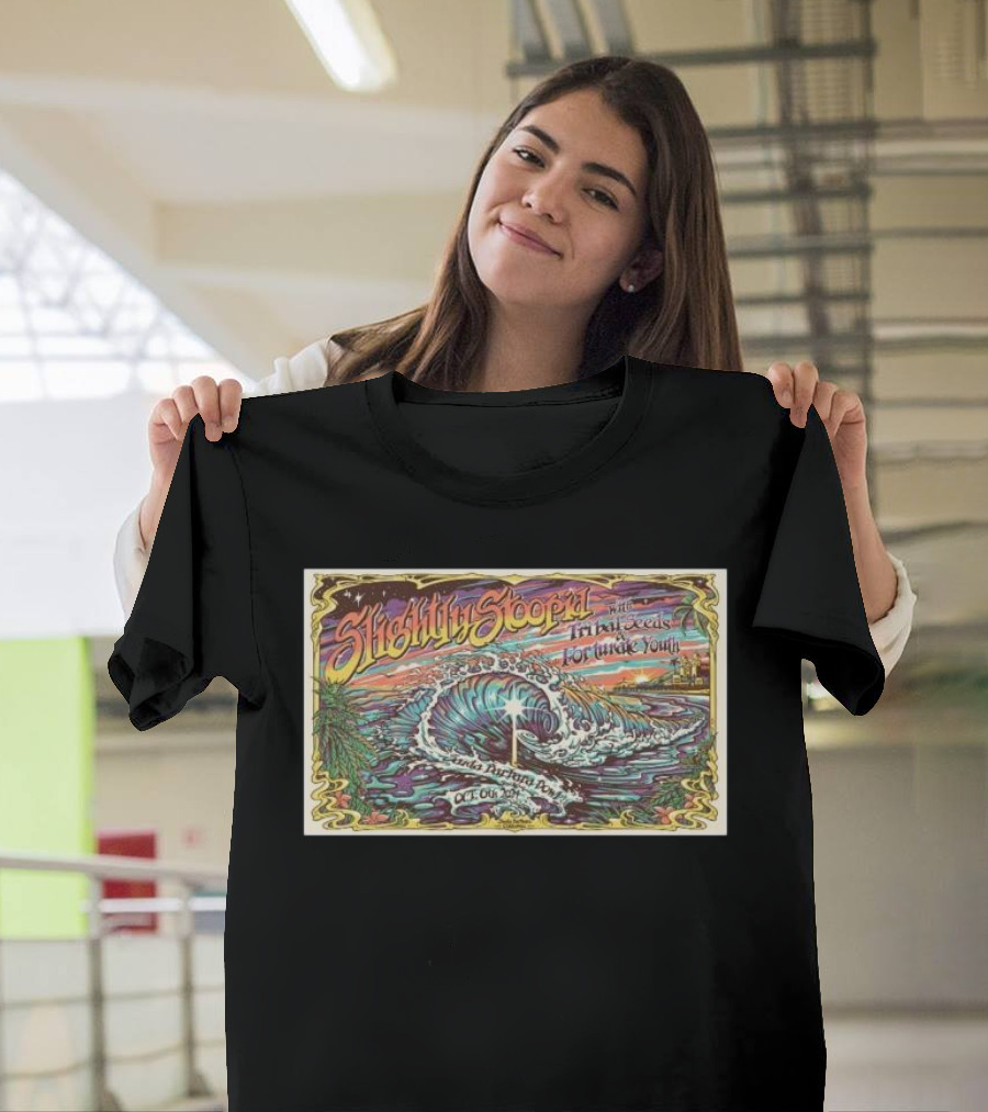 Slightly Stoopid with Tribal Seeds and Fortunate Youth Oct 6 2024 Santa Barbara Bowl Concert T-Shirt