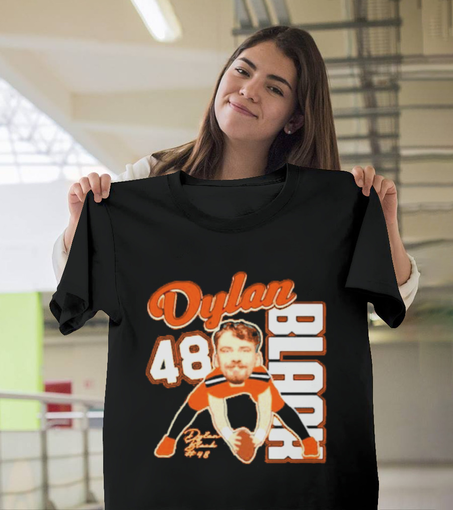 Dylan Black 48 Oregon State Beavers Football Player Face Cartoon T-Shirt