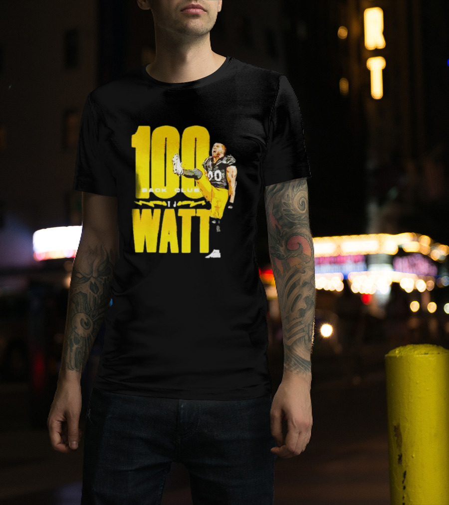 100 Sack Club Pittsburgh Steelers TJ Watt T-Shirt