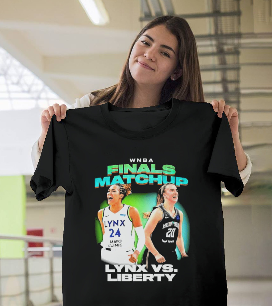 WNBA Finals Matchup Lynx vs. Liberty Mayo Clinic New York Webull T-Shirt