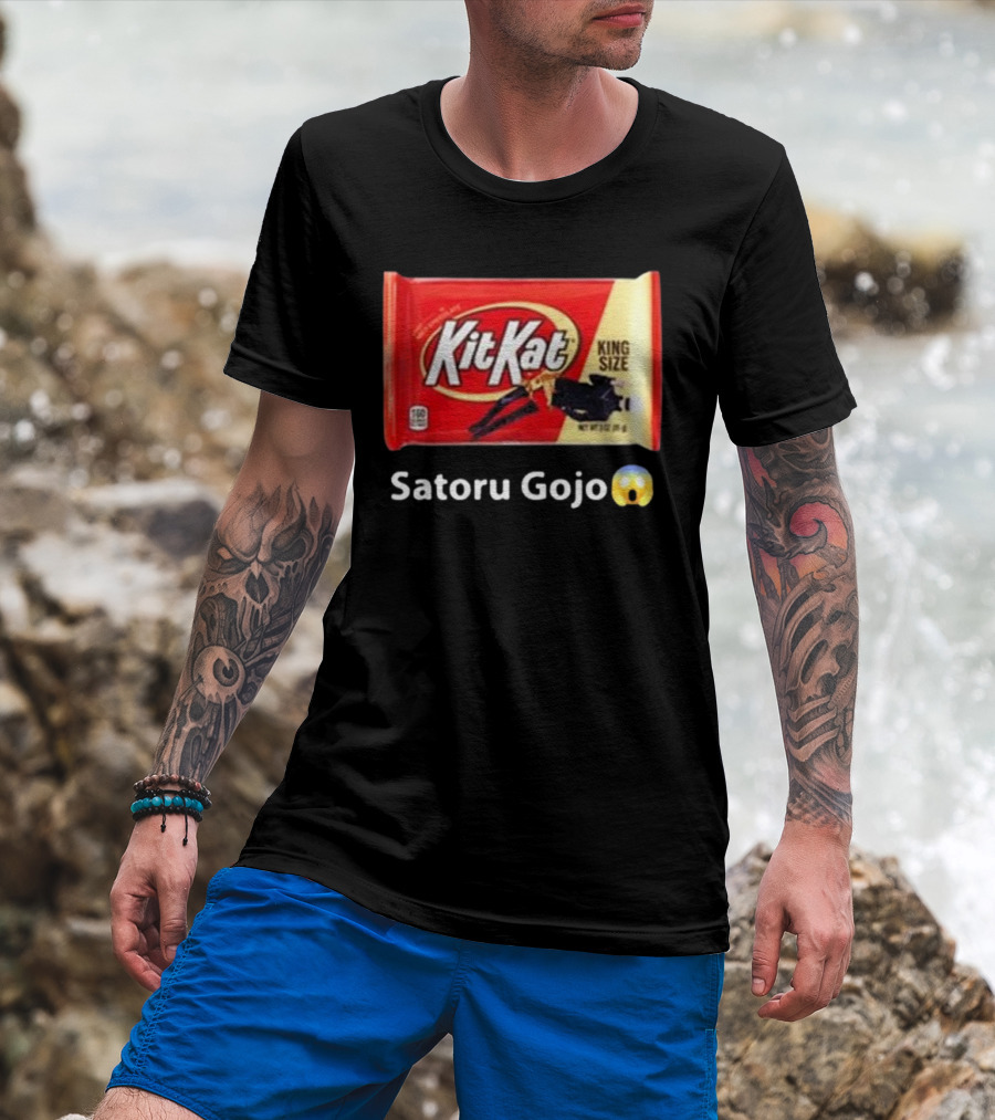Mr. Goofy Ahh Kit Kat Satoru Gojo King Size T-Shirt