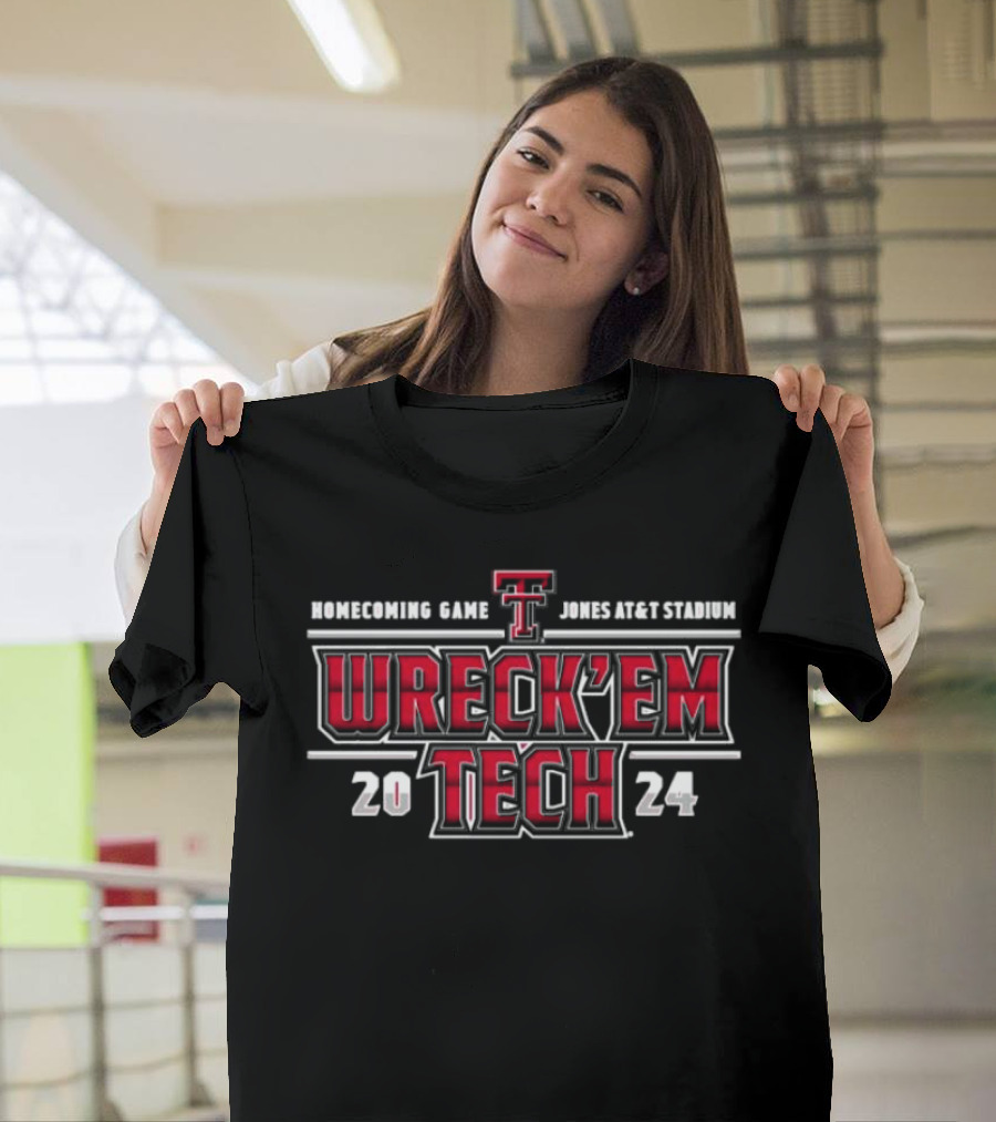 Texas Tech Red Raiders 2024 Homecoming Game Wreck Em at Jones AT&T Stadium T-Shirt