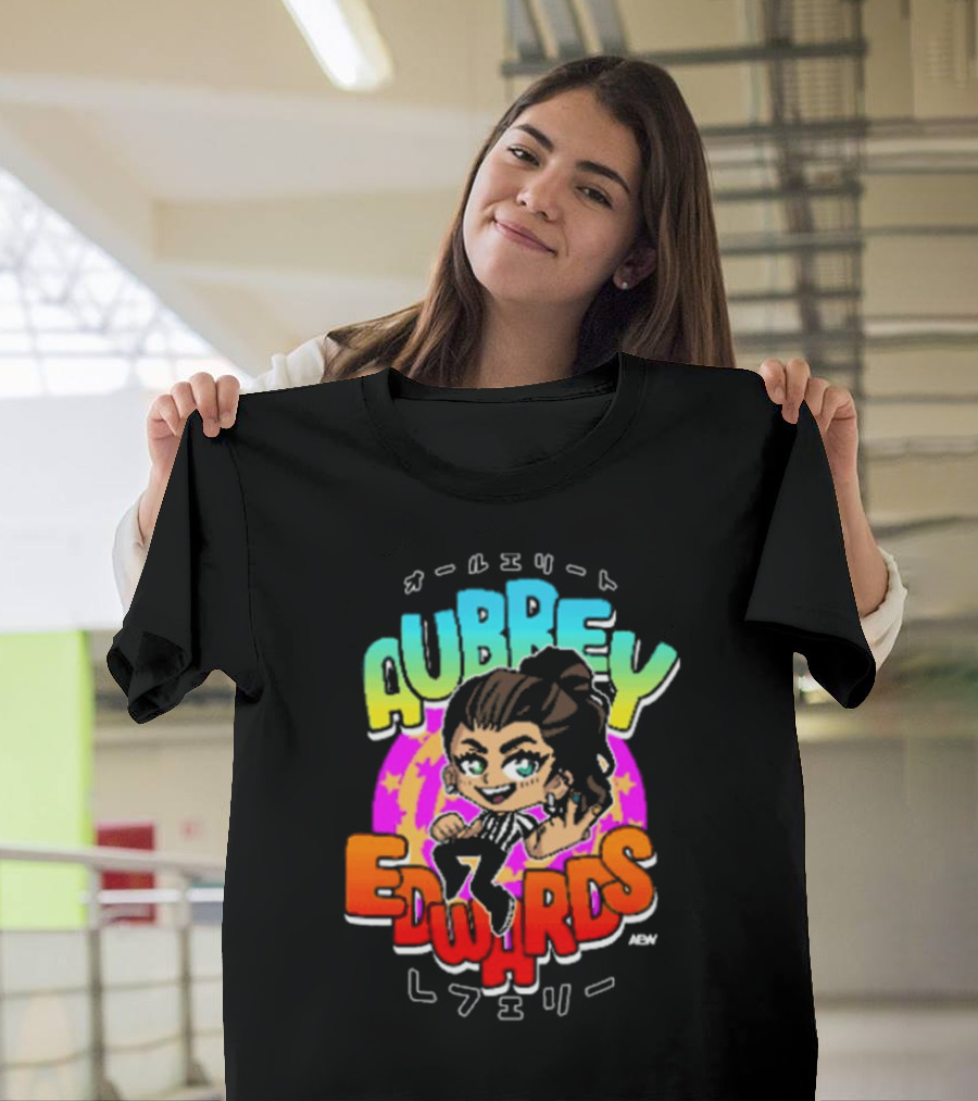 Aubrey Edwards All Elite Referee Japanese Style Cartoon T-Shirt