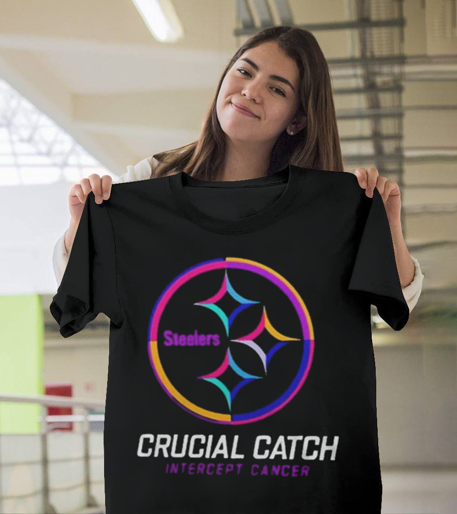 Steelers Crucial Catch Intercept Cancer T-Shirt